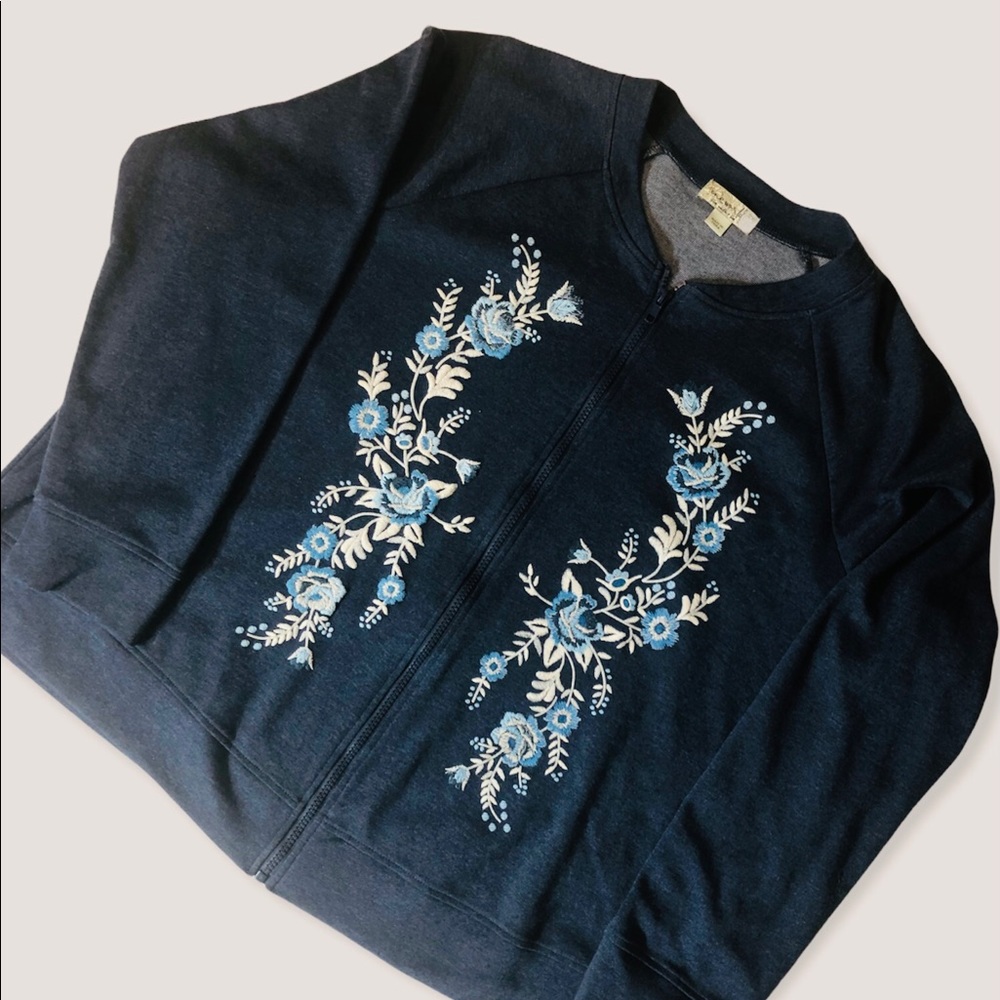 One World Zip Front Athletic Jacket 2X